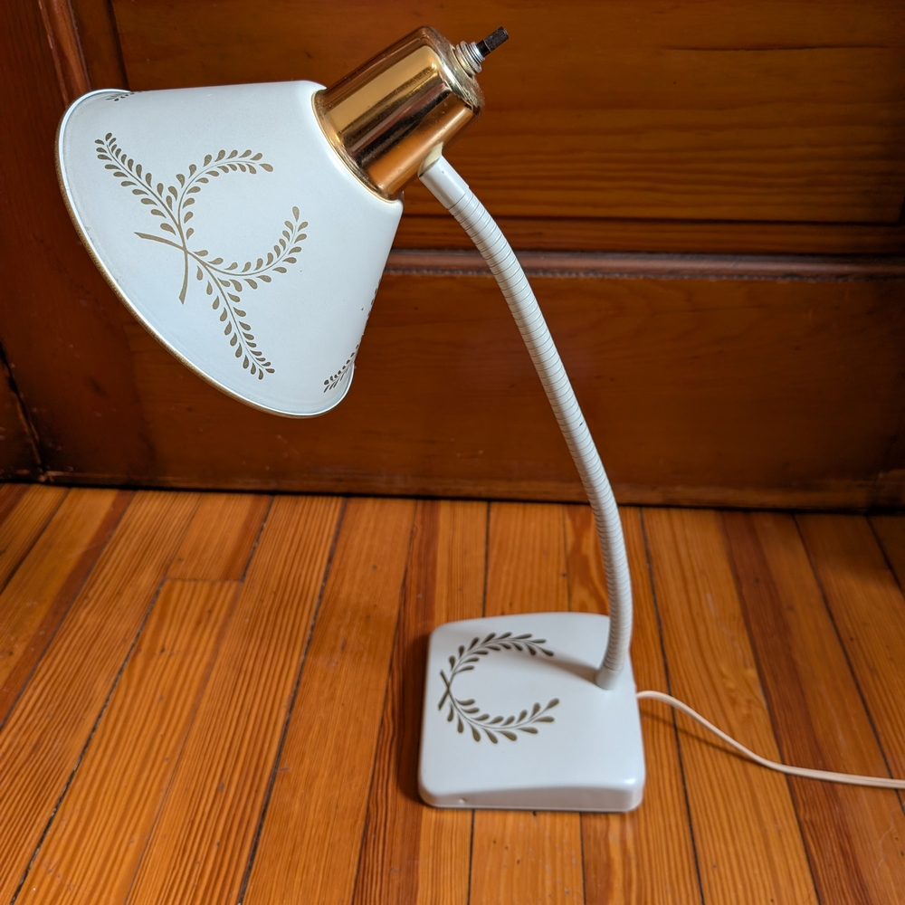 White and Gold Desk Lamp